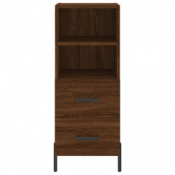 Highboard Braun Eichen-Optik 34,5x34x180 cm Holzwerkstoff