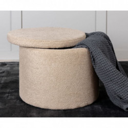 Venture Home Hocker Dunken 51x51x43 cm Teddy Beige