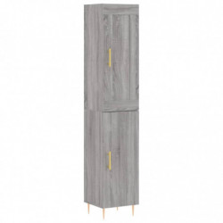 Highboard Grau Sonoma 34,5x34x180 cm Holzwerkstoff