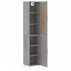 Highboard Grau Sonoma 34,5x34x180 cm Holzwerkstoff