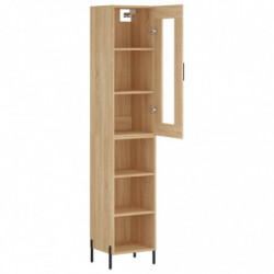 Highboard Sonoma-Eiche 34,5x34x180 cm Holzwerkstoff