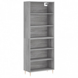 Highboard Betongrau 69,5x32,5x180 cm Holzwerkstoff