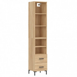 Highboard Sonoma-Eiche 34,5x34x180 cm Holzwerkstoff