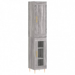 Highboard Grau Sonoma 34,5x34x180 cm Holzwerkstoff