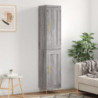 Highboard Grau Sonoma 34,5x34x180 cm Holzwerkstoff