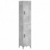 Highboard Betongrau 34,5x34x180 cm Holzwerkstoff