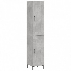 Highboard Betongrau 34,5x34x180 cm Holzwerkstoff