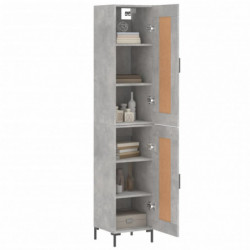 Highboard Betongrau 34,5x34x180 cm Holzwerkstoff