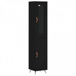 Highboard Schwarz 34,5x34x180 cm Holzwerkstoff