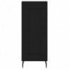 Highboard Schwarz 34,5x34x180 cm Holzwerkstoff