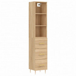 Highboard Sonoma-Eiche 34,5x34x180 cm Holzwerkstoff