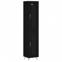 Highboard Schwarz 34,5x34x180 cm Holzwerkstoff