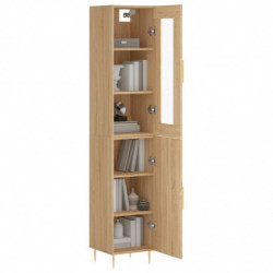 Highboard Sonoma-Eiche 34,5x34x180 cm Holzwerkstoff