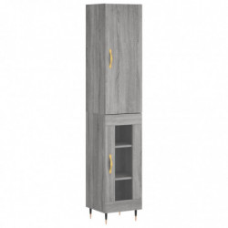 Highboard Grau Sonoma 34,5x34x180 cm Holzwerkstoff