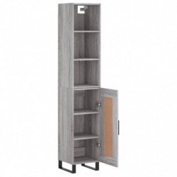 Highboard Grau Sonoma 34,5x34x180 cm Holzwerkstoff