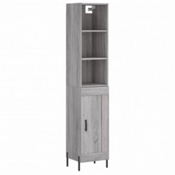 Highboard Grau Sonoma 34,5x34x180 cm Holzwerkstoff