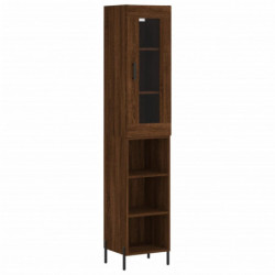 Highboard Braun Eichen-Optik 34,5x34x180 cm Holzwerkstoff