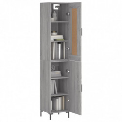 Highboard Grau Sonoma 34,5x34x180 cm Holzwerkstoff