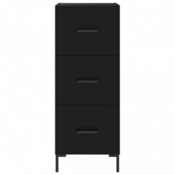 Highboard Schwarz 34,5x34x180 cm Holzwerkstoff