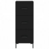 Highboard Schwarz 34,5x34x180 cm Holzwerkstoff