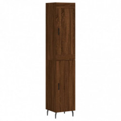 Highboard Braun Eichen-Optik 34,5x34x180 cm Holzwerkstoff