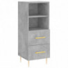 Highboard Betongrau 34,5x34x180 cm Holzwerkstoff