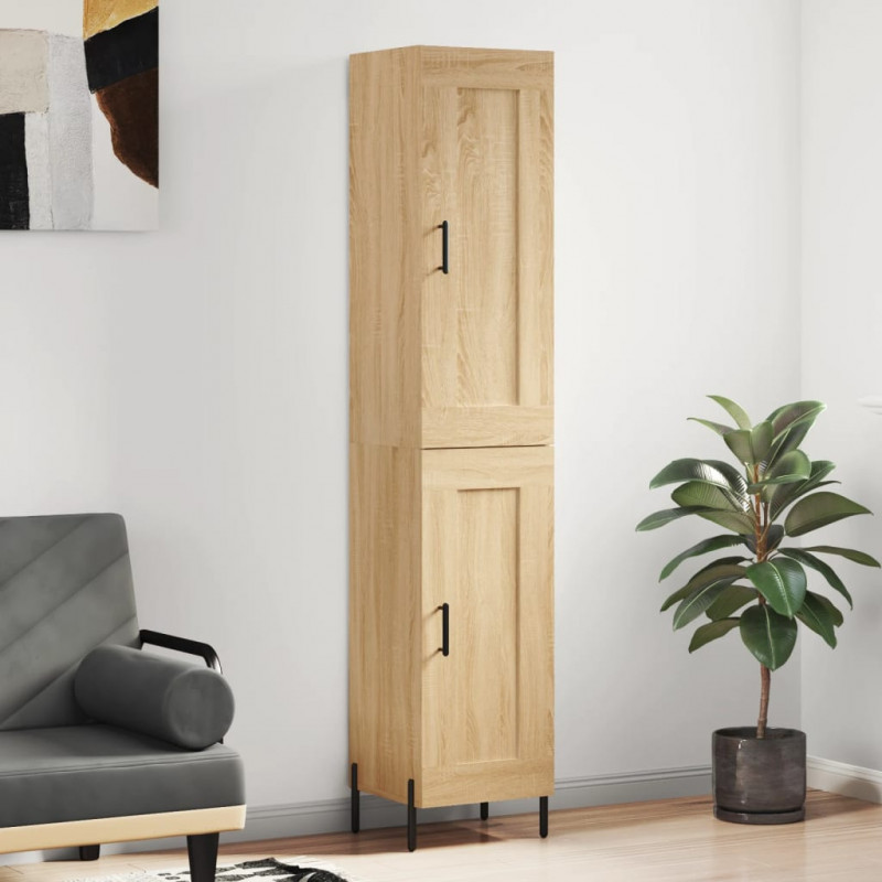 Highboard Sonoma-Eiche 34,5x34x180 cm Holzwerkstoff