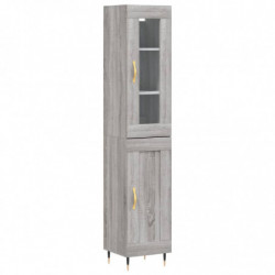 Highboard Grau Sonoma 34,5x34x180 cm Holzwerkstoff