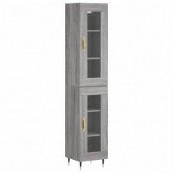 Highboard Grau Sonoma 34,5x34x180 cm Holzwerkstoff