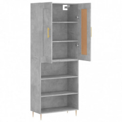 Highboard Betongrau 69,5x34x180 cm Holzwerkstoff