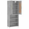 Highboard Betongrau 69,5x34x180 cm Holzwerkstoff