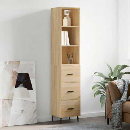 Highboard Sonoma-Eiche 34,5x34x180 cm Holzwerkstoff