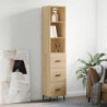 Highboard Sonoma-Eiche 34,5x34x180 cm Holzwerkstoff