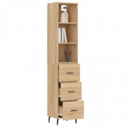 Highboard Sonoma-Eiche 34,5x34x180 cm Holzwerkstoff