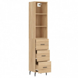 Highboard Sonoma-Eiche 34,5x34x180 cm Holzwerkstoff