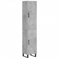 Highboard Betongrau 34,5x34x180 cm Holzwerkstoff