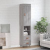 Highboard Grau Sonoma 34,5x34x180 cm Holzwerkstoff