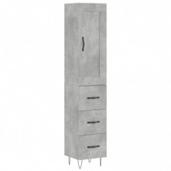 Highboard Betongrau 34,5x34x180 cm Holzwerkstoff