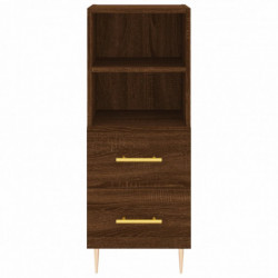 Highboard Braun Eichen-Optik 34,5x34x180 cm Holzwerkstoff