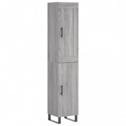 Highboard Grau Sonoma 34,5x34x180 cm Holzwerkstoff