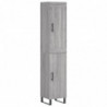 Highboard Grau Sonoma 34,5x34x180 cm Holzwerkstoff