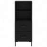 Highboard Schwarz 34,5x34x180 cm Holzwerkstoff