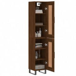 Highboard Braun Eichen-Optik 34,5x34x180 cm Holzwerkstoff