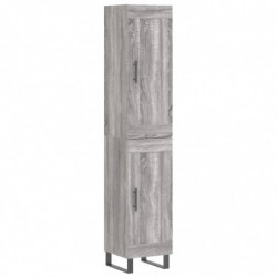 Highboard Grau Sonoma 34,5x34x180 cm Holzwerkstoff