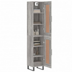 Highboard Grau Sonoma 34,5x34x180 cm Holzwerkstoff