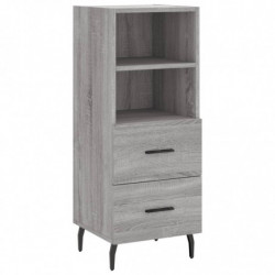 Highboard Grau Sonoma 34,5x34x180 cm Holzwerkstoff