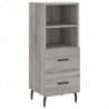 Highboard Grau Sonoma 34,5x34x180 cm Holzwerkstoff