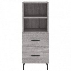 Highboard Grau Sonoma 34,5x34x180 cm Holzwerkstoff