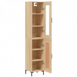 Highboard Sonoma-Eiche 34,5x34x180 cm Holzwerkstoff