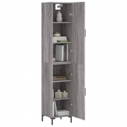 Highboard Grau Sonoma 34,5x34x180 cm Holzwerkstoff